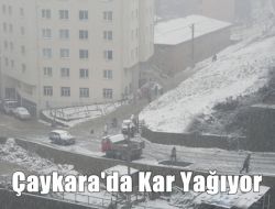 Çaykara'da Kar Yağıyor 1